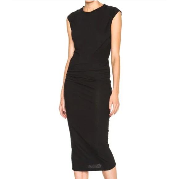 ISABEL MARANT ETOILE Black Bodycon Jersey Knit Midi Dress Women's Size 40 US 8 - Picture 10 of 10